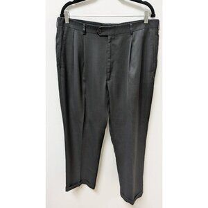 haggar Men's Black Straight Cuffed Pants